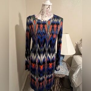 Missoni Blue and Orange Long Sleeve Dress